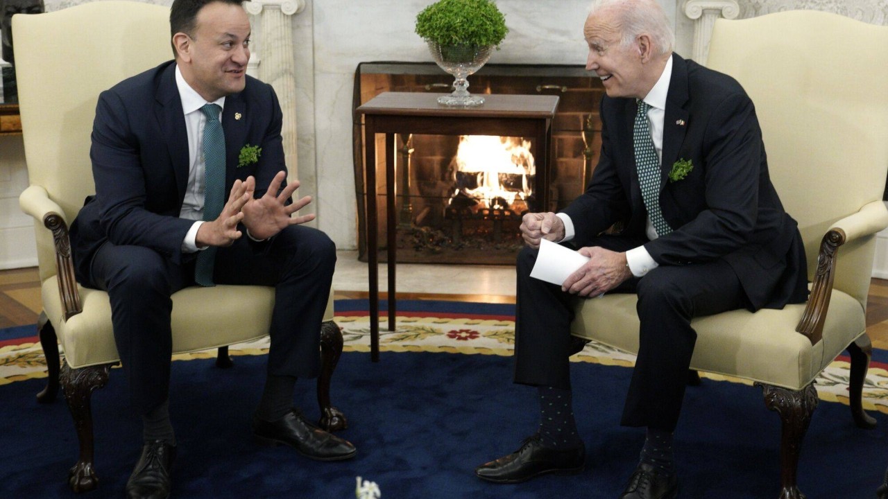 Joe Biden, Aziz Patrick Günü'nü İrlanda Başbakanı Leo Varadkar ile Beyaz Saray'da kutladı