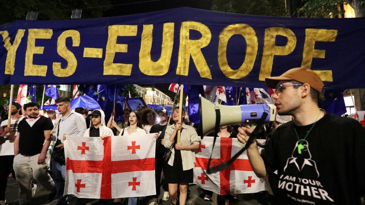 20,000 Georgians ‘March for Europe’ in protest against ‘foreign influence’ bill