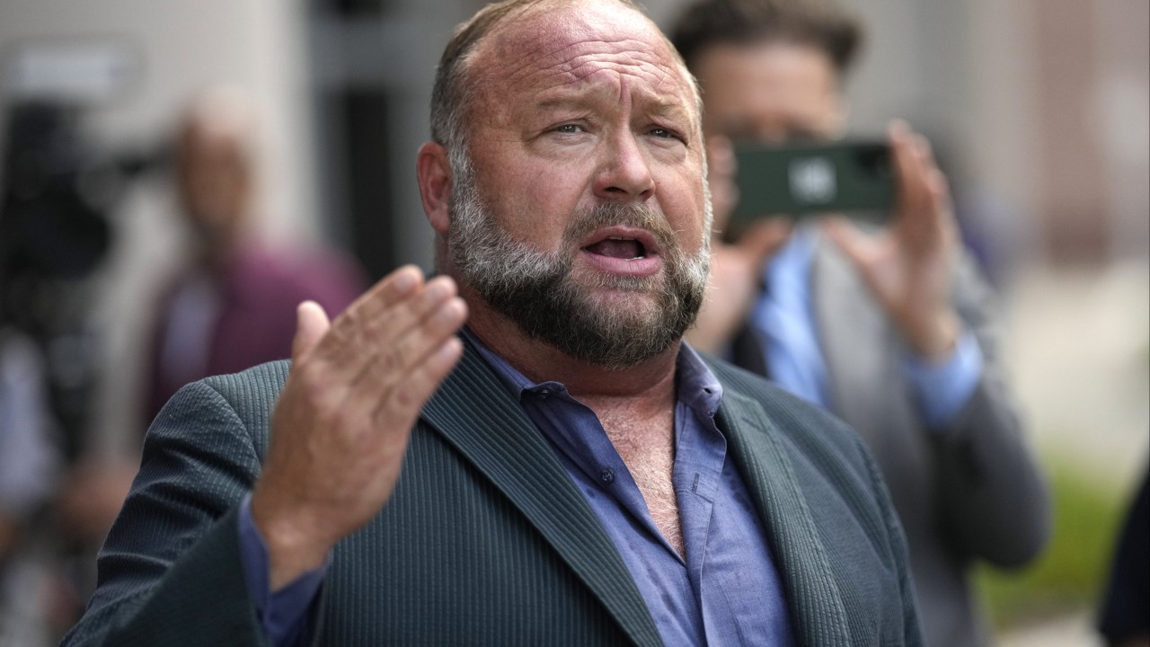 Alex Jones’ assets to be sold to pay Sandy Hook debt, as judge decides Infowars’ fate