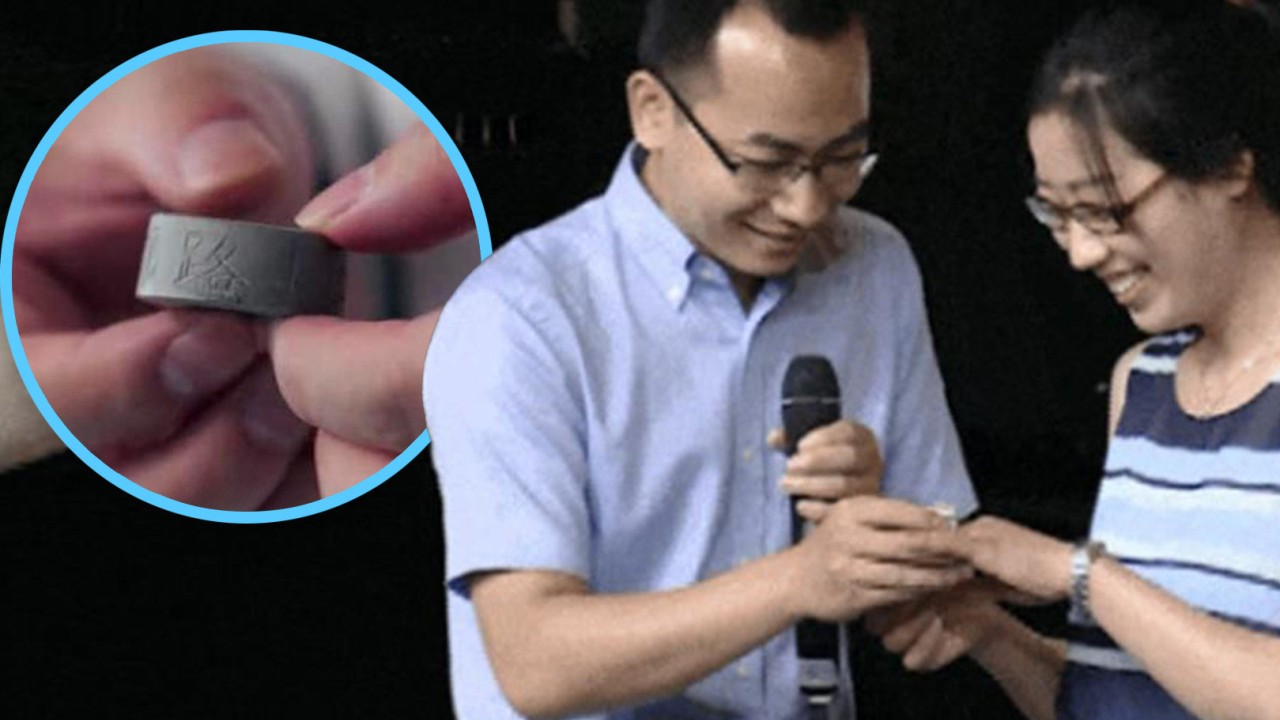 Genius China engineer cements love with concrete engagement ring