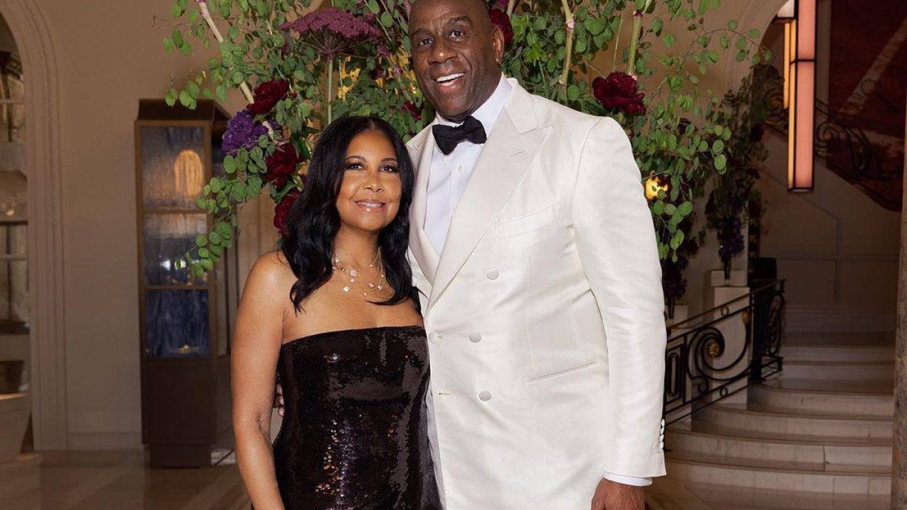 Meet Magic Johnson’s supportive wife, Cookie Johnson: the ex-Lakers star’s college sweetheart stuck by through infidelity rumours and his HIV diagnosis, and enjoys yacht holidays in the Mediterranean