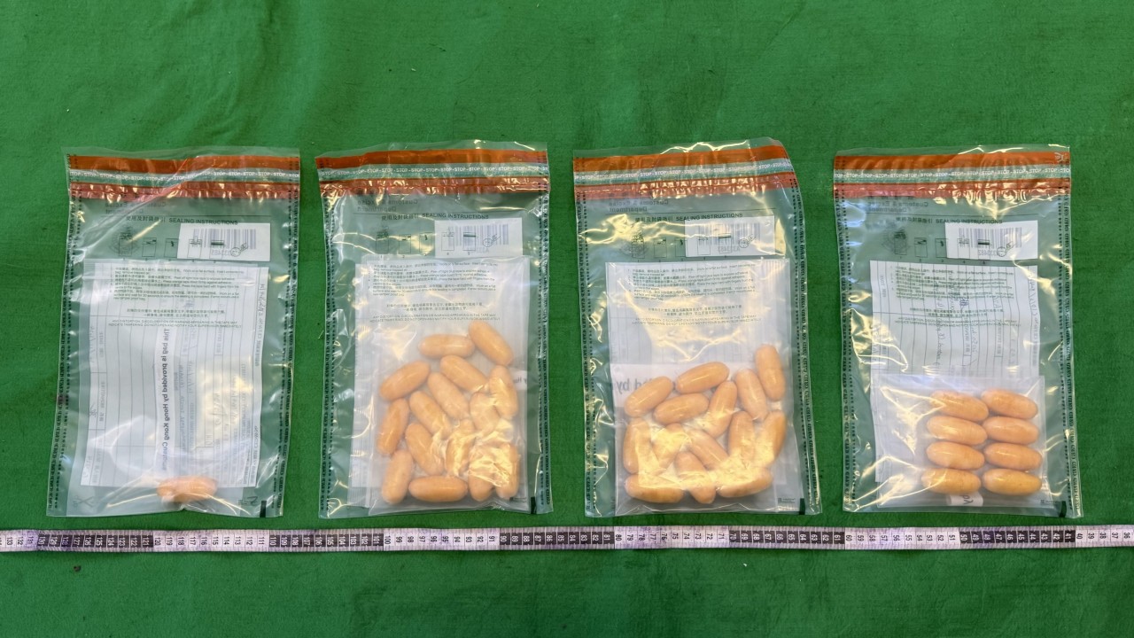 Man arrested at Hong Kong airport after customs finds HK$500,000 worth of cocaine on him