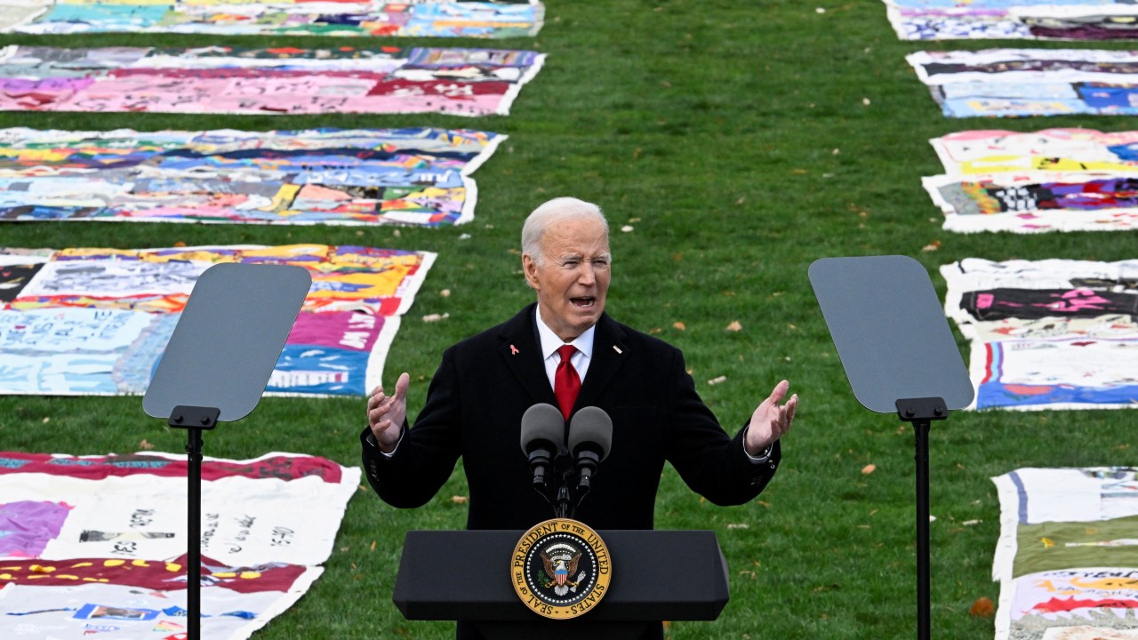 Aids Memorial Quilt on display at White House for first time