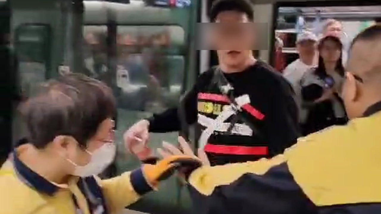 Hong Kong MTR passenger arrested over alleged assault after station employee kicked