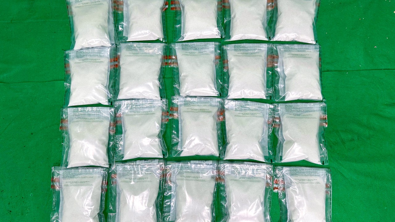 875kg of drugs worth HK$349 million seized at Hong Kong airport last year