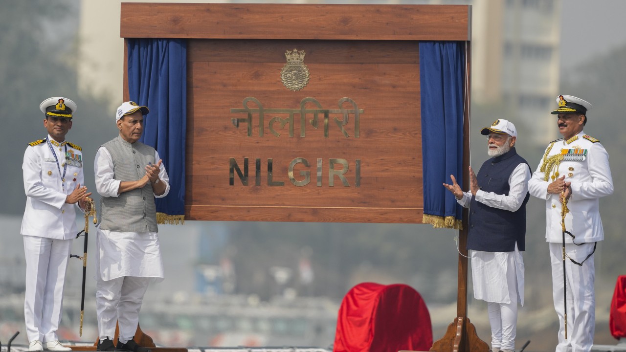 India’s navy launches submarine, warships to guard against China in Indian Ocean