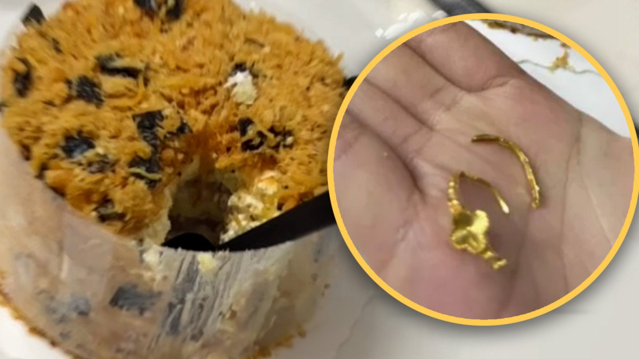 Chinese man stunned when ring-in-cake marriage proposal goes wrong as lover almost eats it