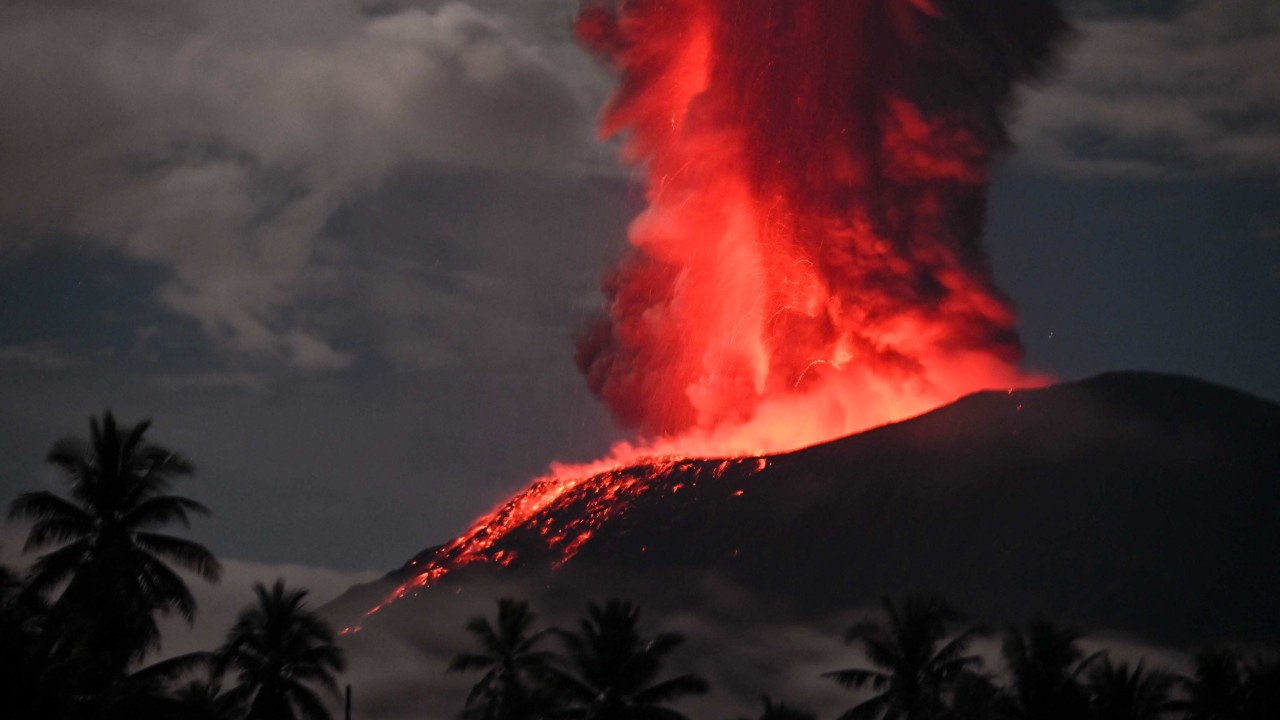 Indonesia’s relentless Mount Ibu erupts 1,000 times this month, displacing thousands