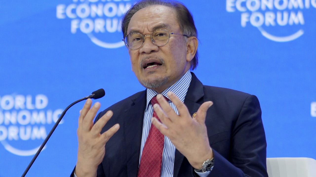 Malaysia’s Anwar urges Asean not to ‘single out’ Beijing over South China Sea tensions at Davos