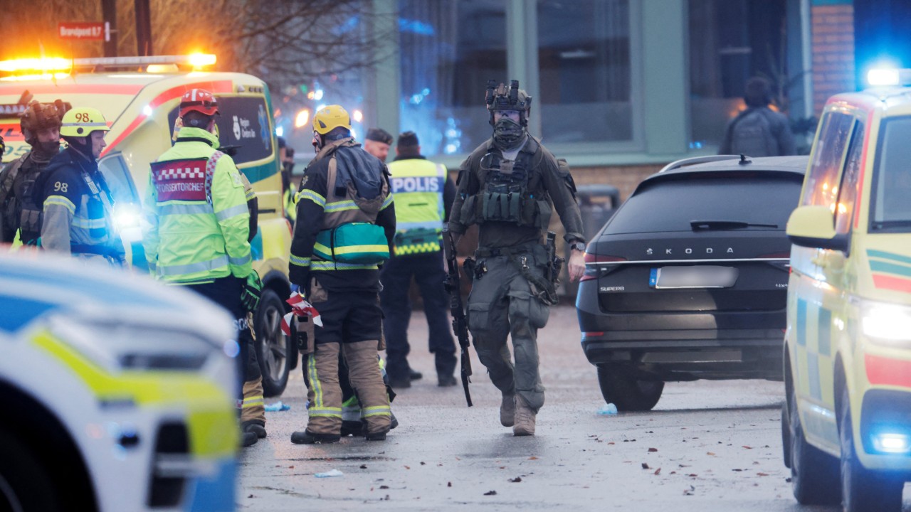 Sweden shooting: around 10 people killed at school for adults, police say