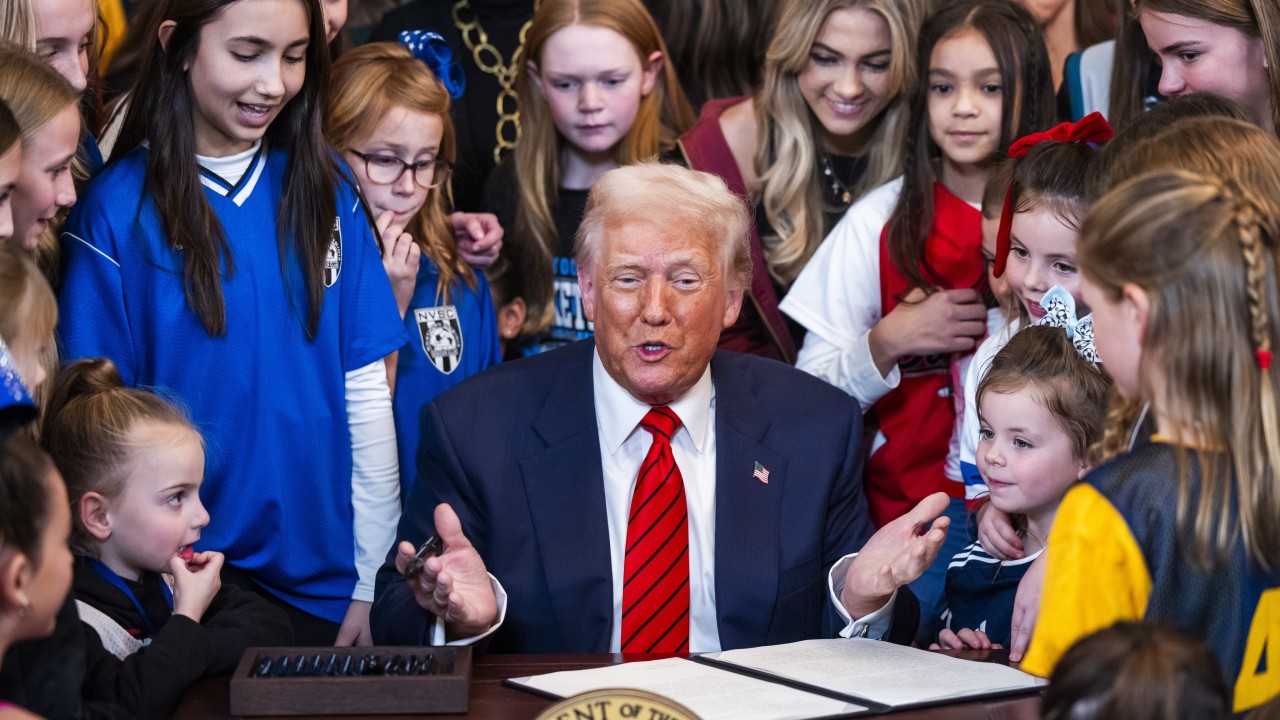 Trump signs order seeking to ban transgender athletes from women’s sports