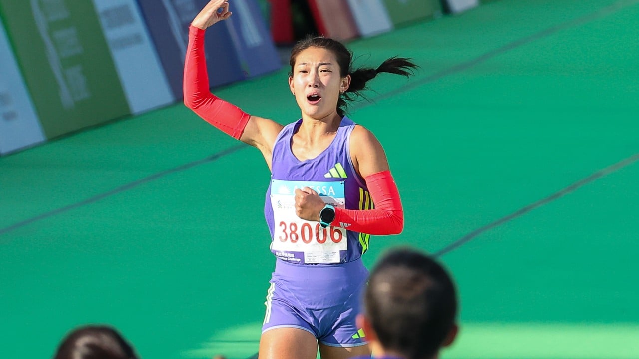 Hong Kong marathon: city’s fastest woman Virginia Lo Ying-chiu ‘emotional’ ahead of finish