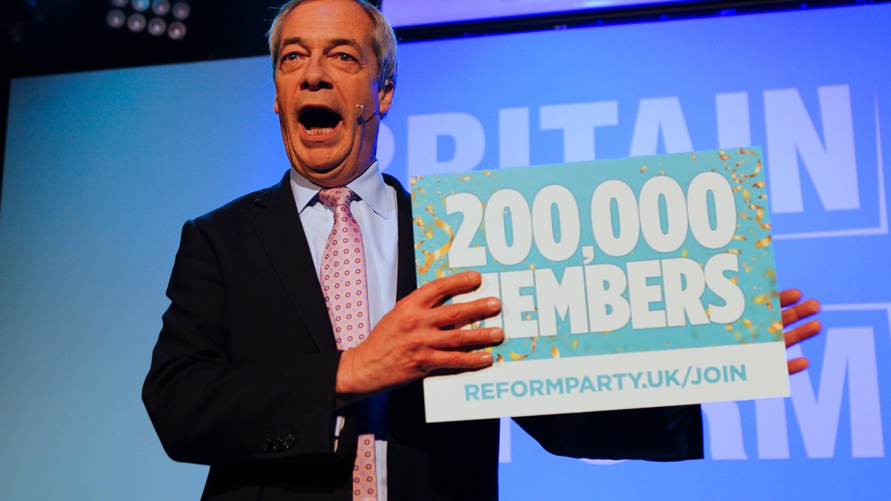 Reform UK membership tops 200,000; Nigel Farage aims to ‘overtake’ Labour