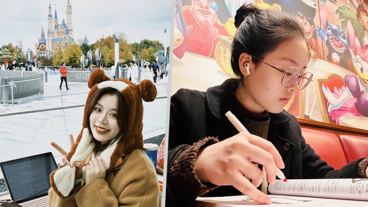 China youth buy annual passes to study at Disneyland, allowing for breaks, fun rides to relax