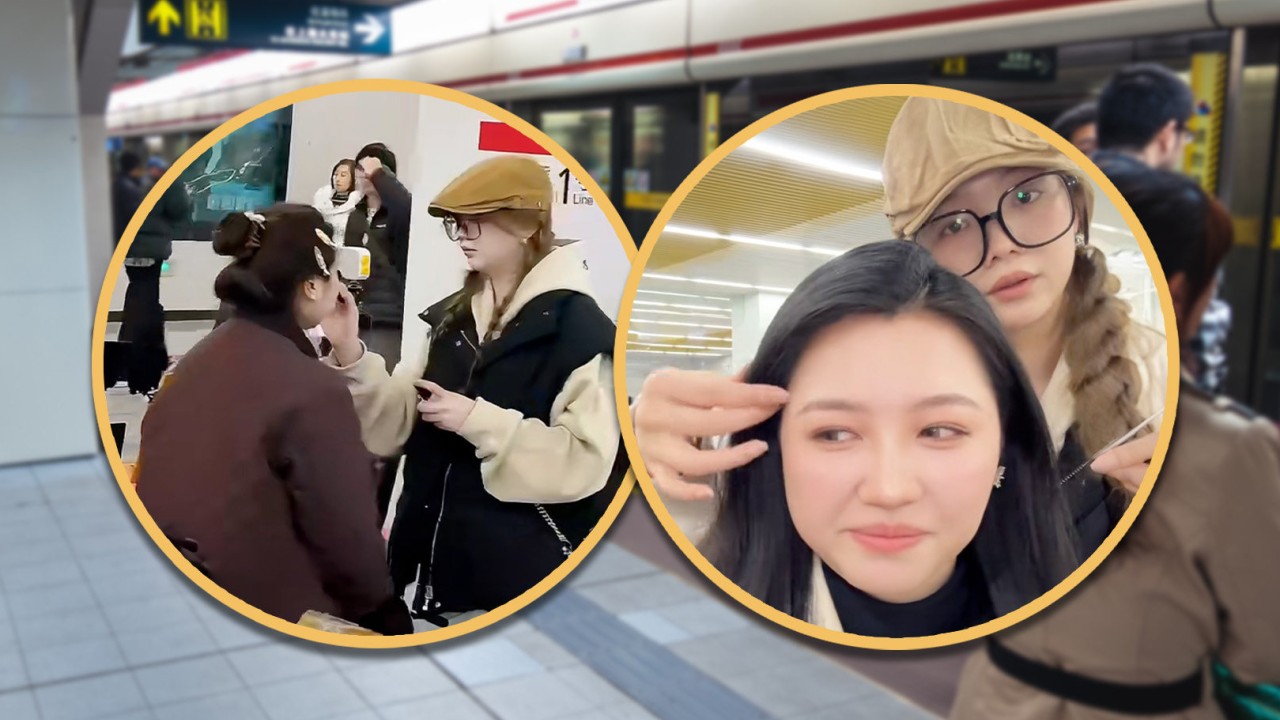 China make-up artist runs subway stall for people on way to dates, makes US$40 in 2 hours