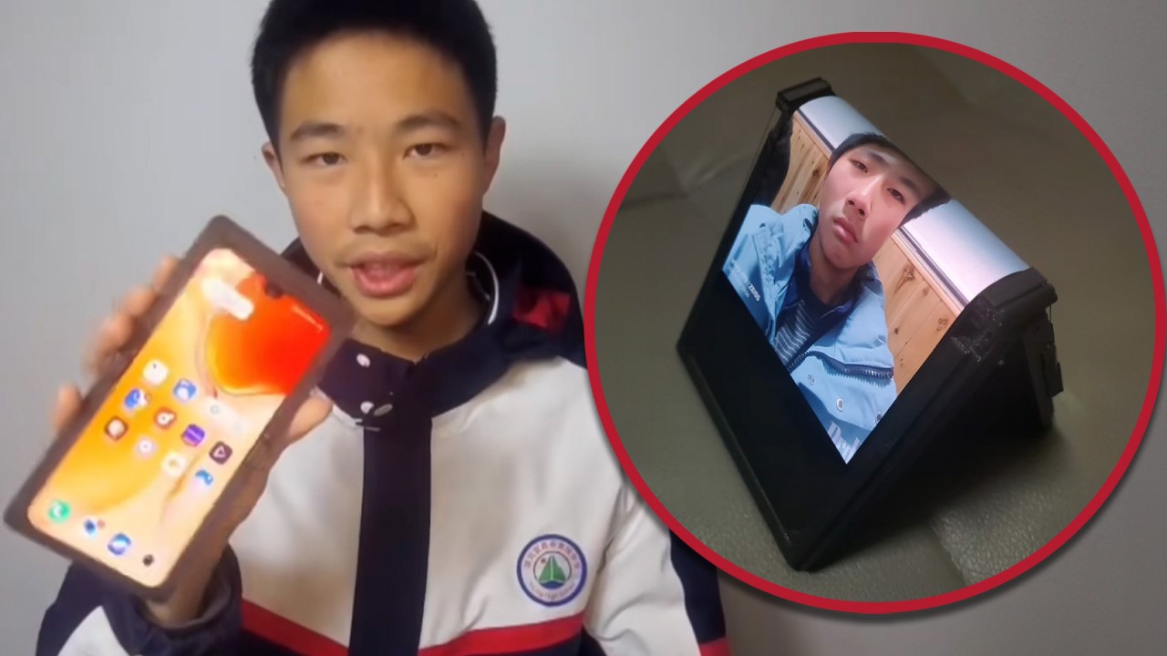 Chinese teen makes folding phone with 3D printer, old parts, gains 4 million views online