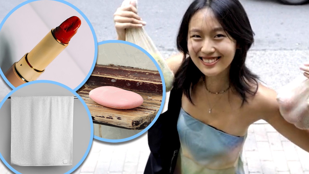 Frugal Chinese woman only uses second-hand products including soap, towels, lipstick
