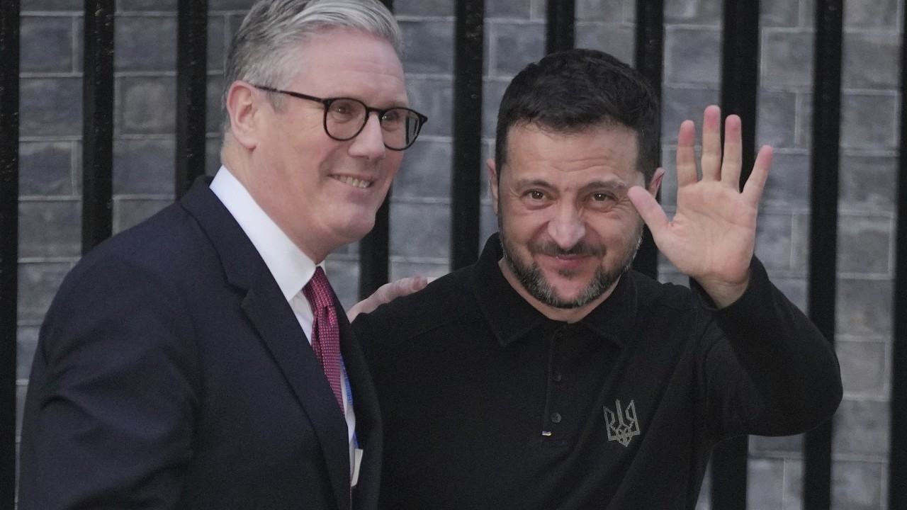 Ukraine’s Zelensky embraced by UK’s Starmer a day after Trump meltdown
