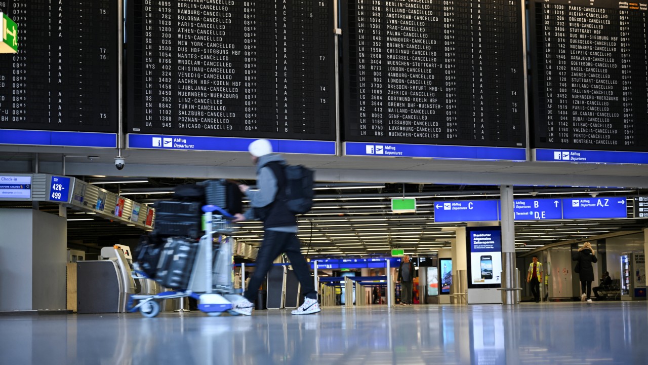 Strike at German airports, including main hubs, brings most flights to a halt