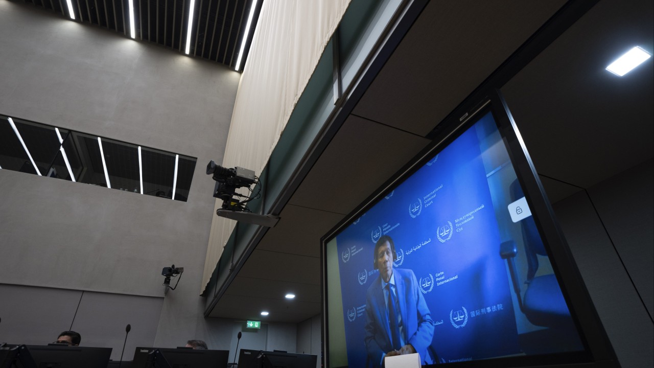 Philippines’ Duterte attends ICC hearing via video link