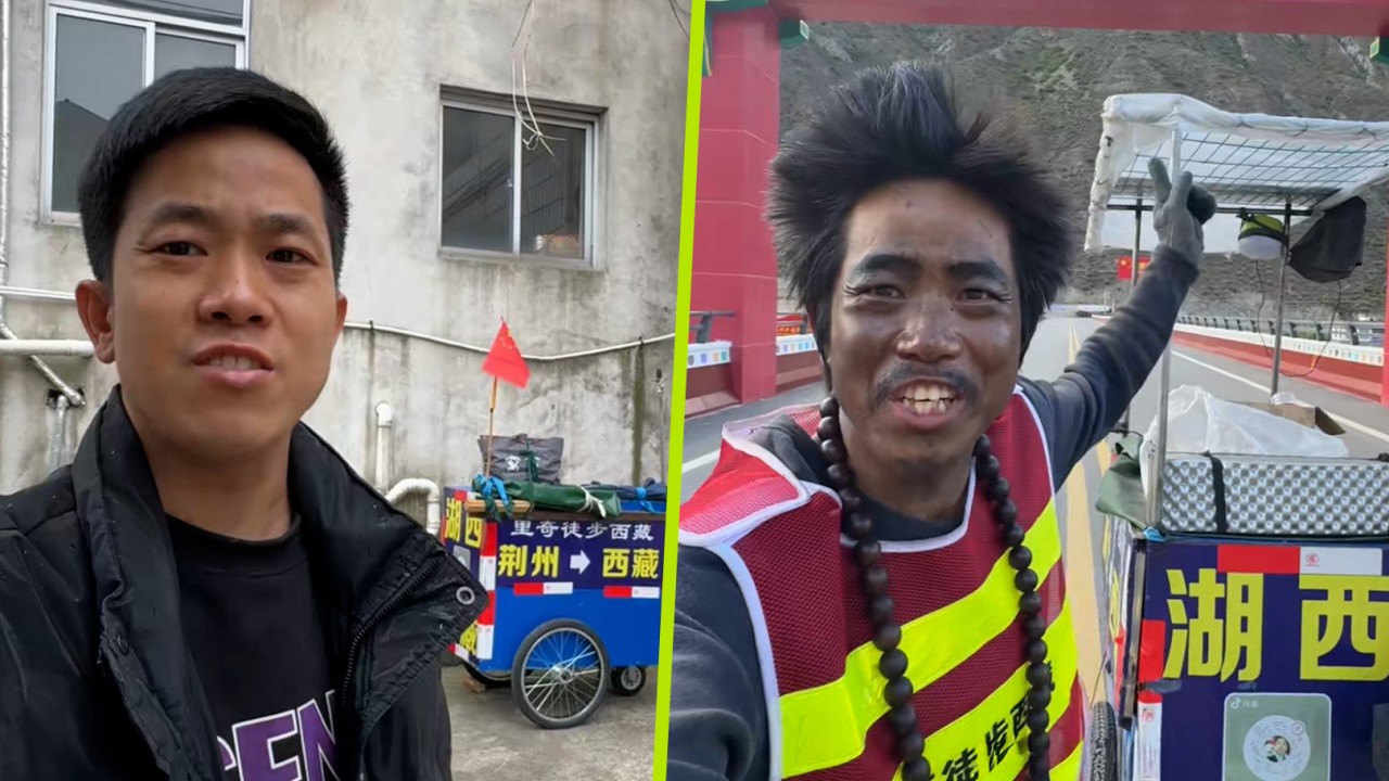 Young Chinese man embarks on 3,300-km trek to Lhasa, emerges looking like 50-year-old