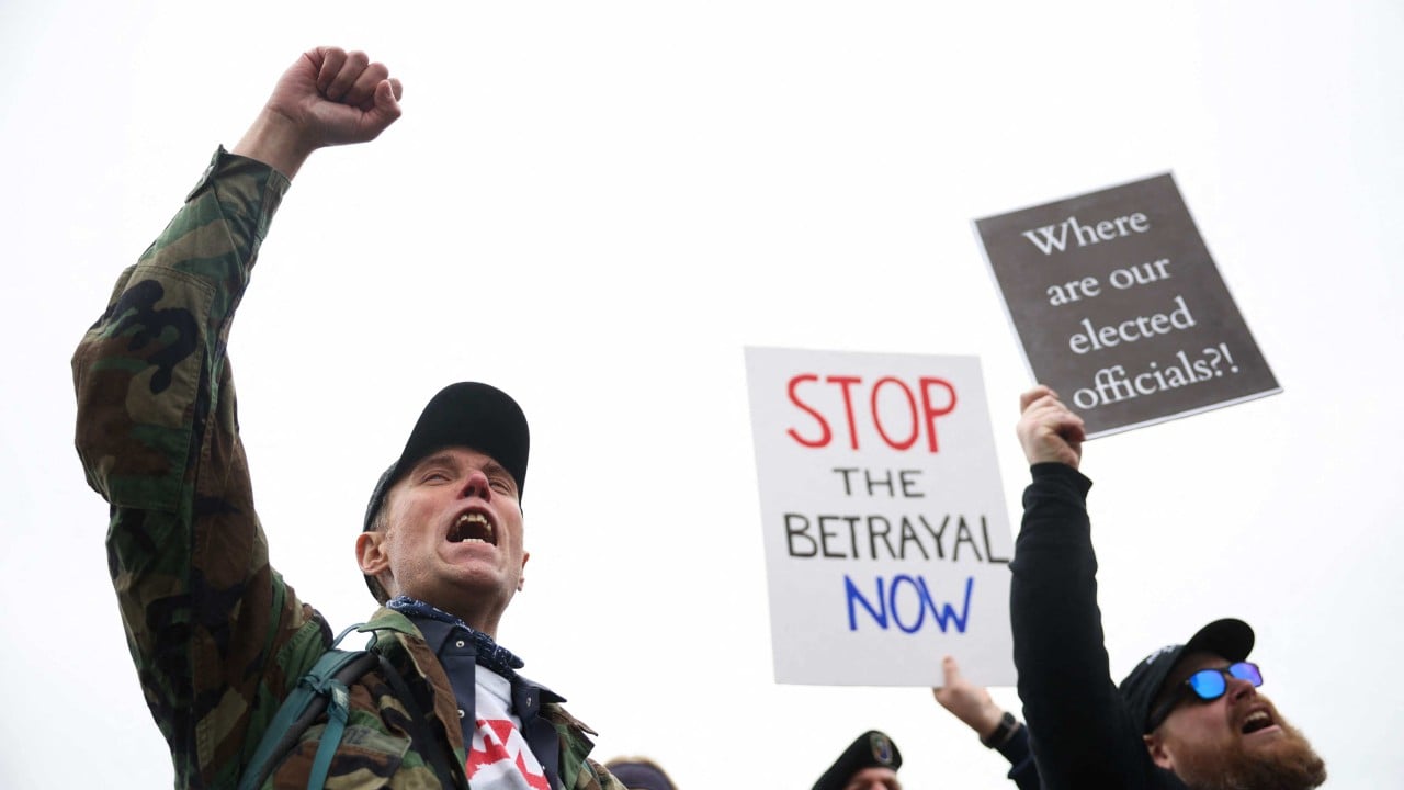 US military veterans confront Republicans over Trump’s sweeping job cuts: ‘what’s next?’