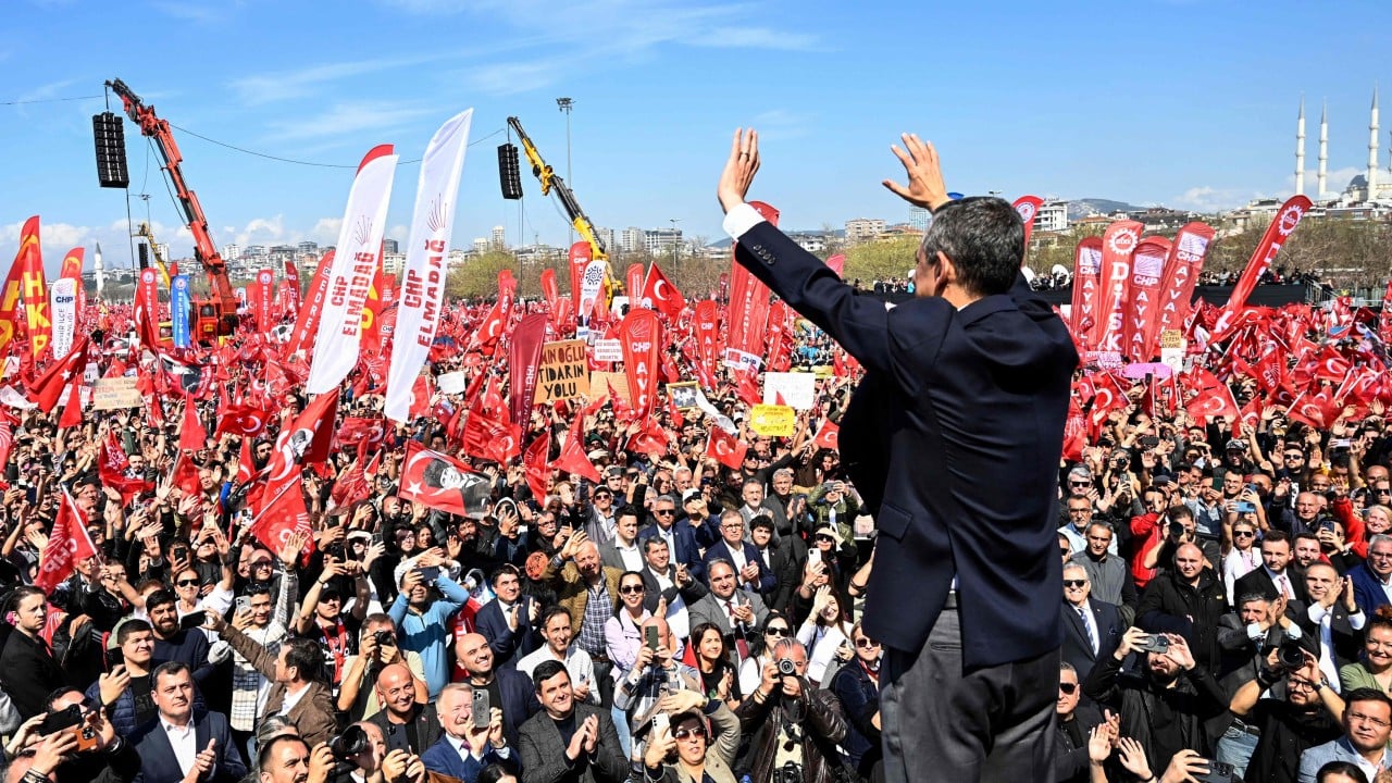 Hundreds of thousands protest again in Istanbul to support imprisoned mayor