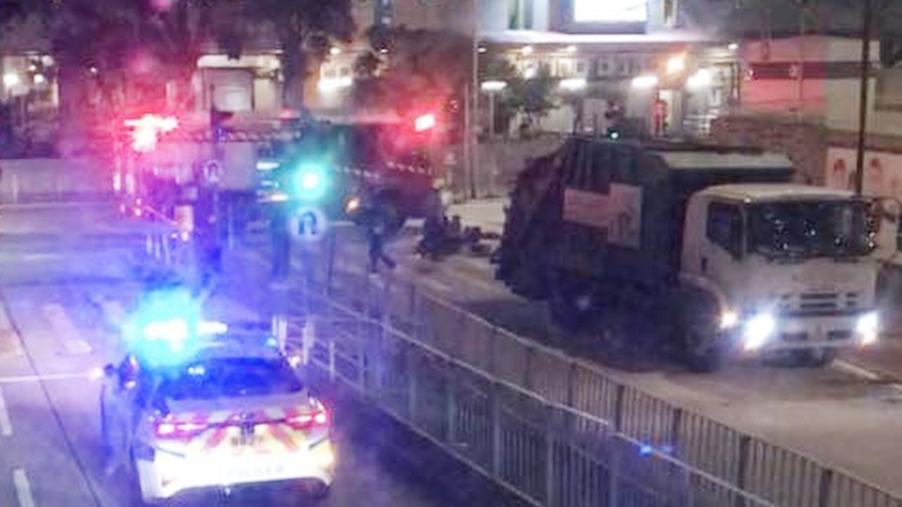 Cyclist seriously injured after being hit by garbage truck in Hong Kong