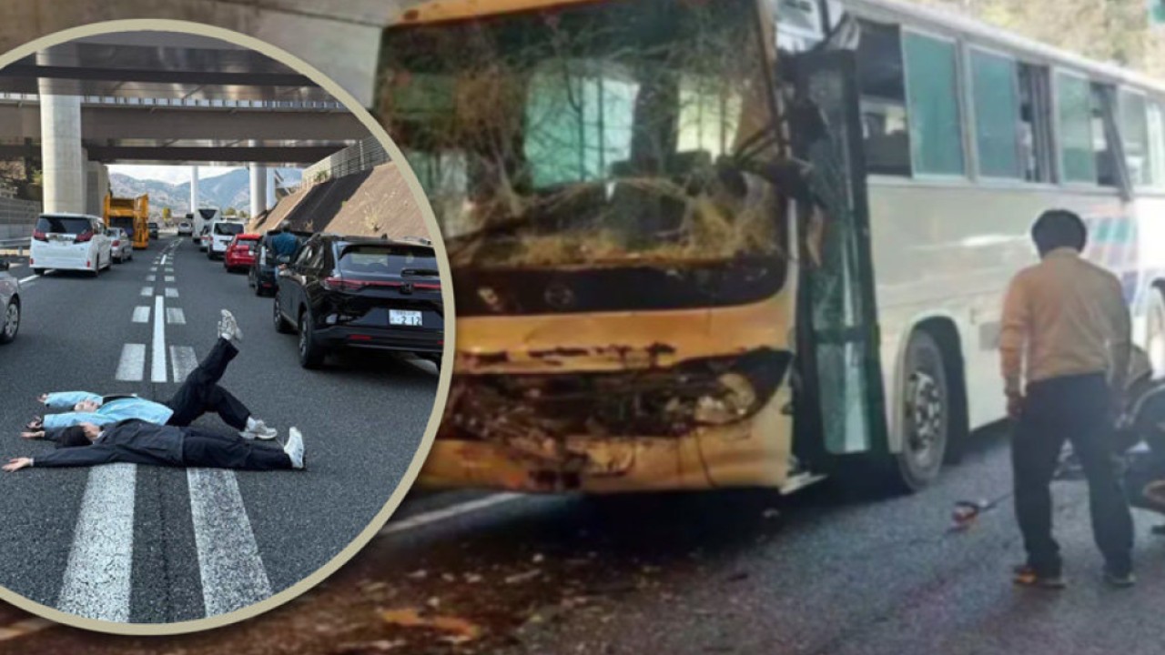 2 Chinese women slammed by millions after lying on Japan highway for photos in wake of crash