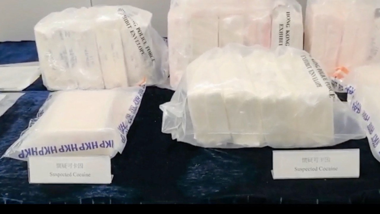Hong Kong police arrest 4, seize HK$38 million of cocaine in drug crackdown