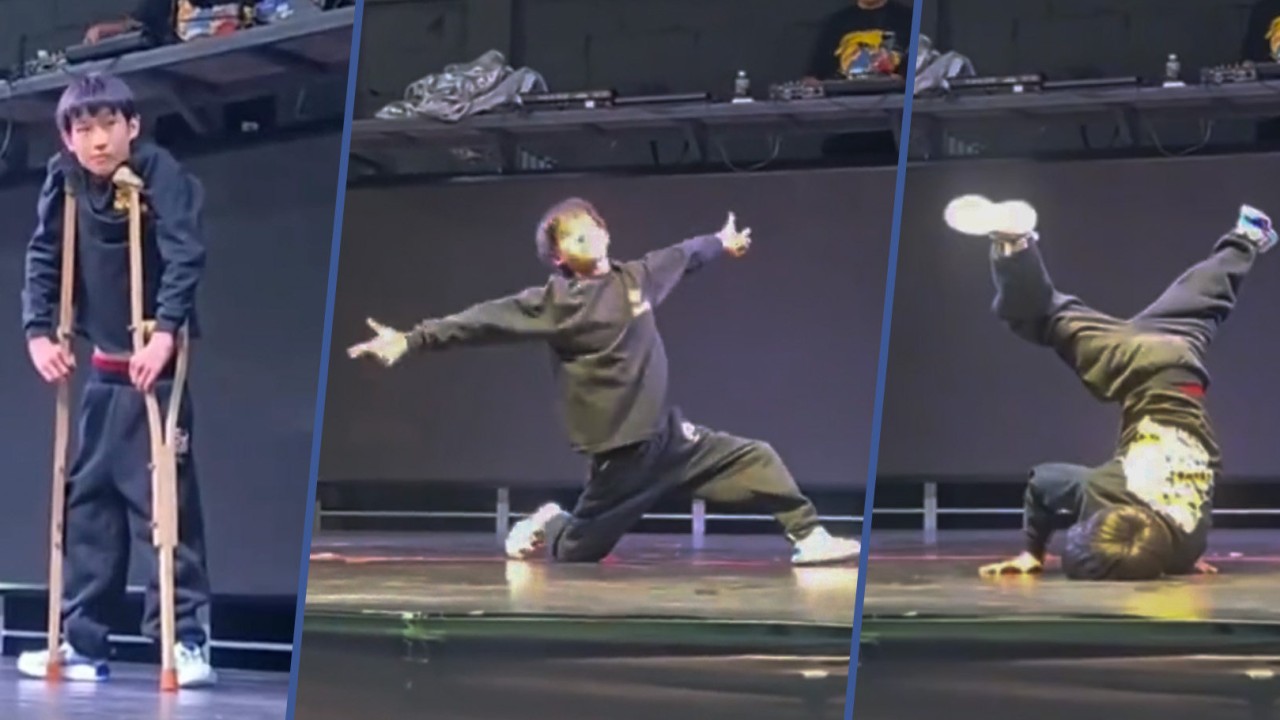 Disabled Chinese boy wows audiences with street dancing, dreams of performing at Asian Games