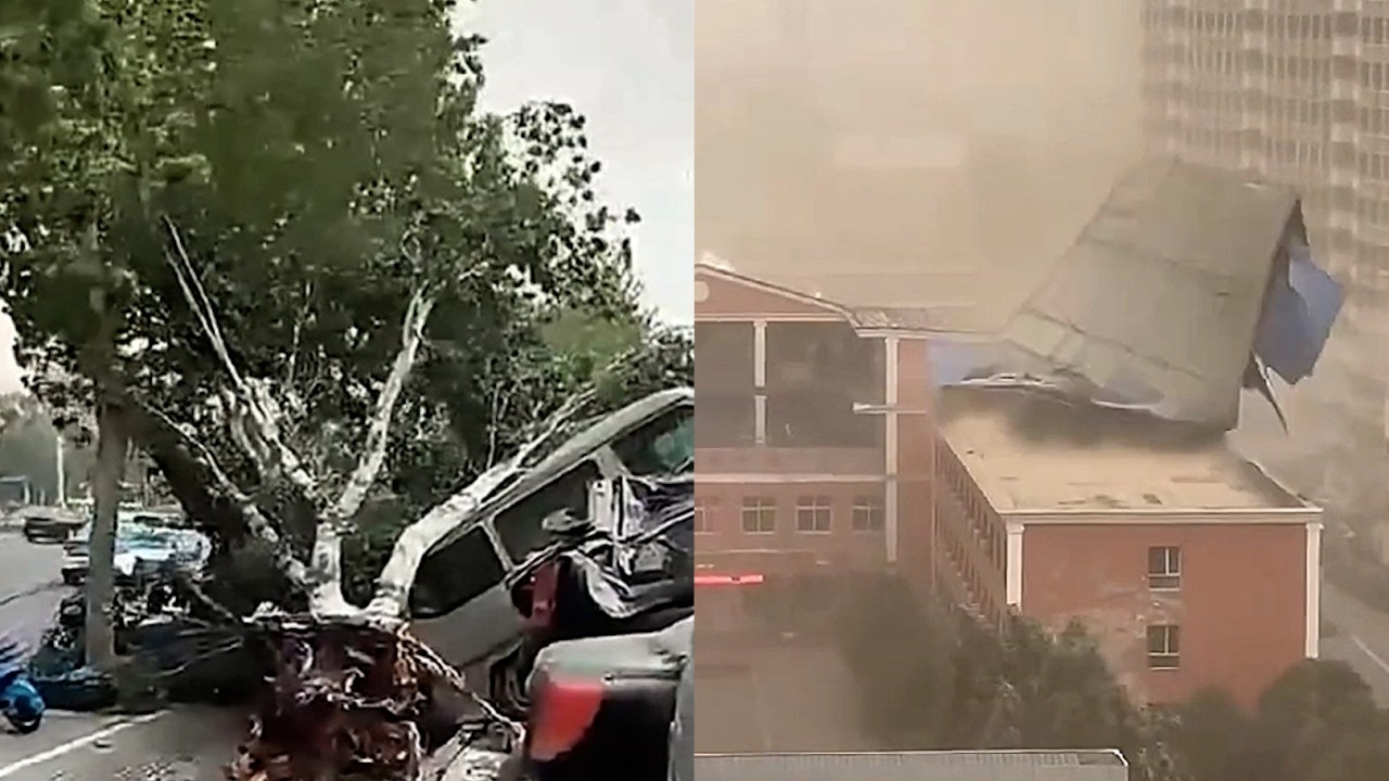 Record-breaking windstorm hits Chinese cities