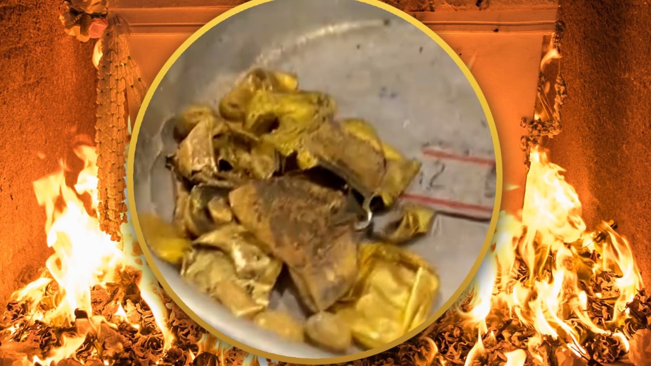 Thai funeral home worker takes gold teeth from cremated ashes, melts them into gold bars