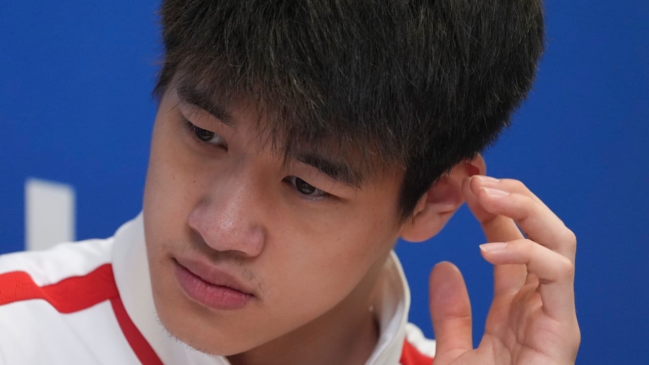 Chinese swimmer Pan Zhanle wins first race against Sun Yang – but admits to nerves