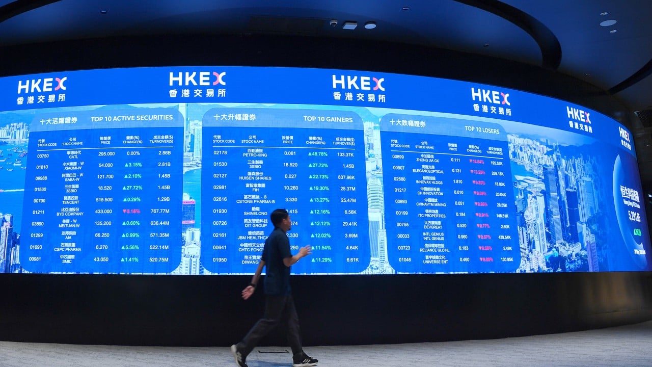 Hong Kong stocks hit 3-month high on rate-cut hopes, bets on fund inflows