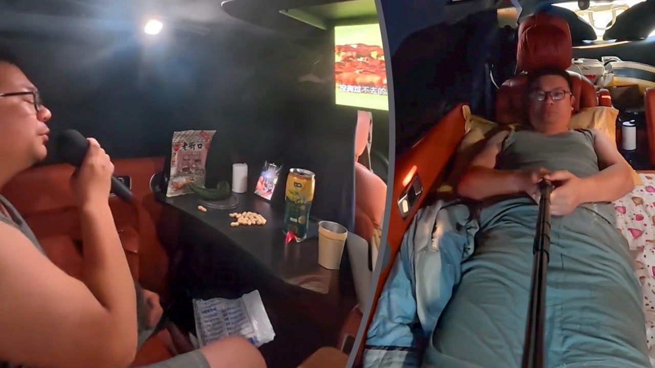 Chinese man sleeps in car for 3 years to save money, making it a cosy home