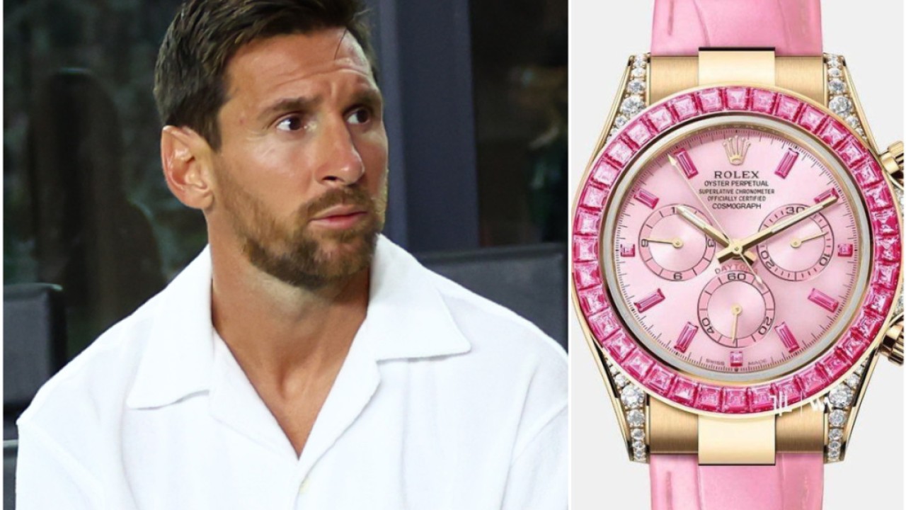 Lionel Messi’s colourful watches – from a ‘Barbie’ Rolex to Flamingo Blue Tudor