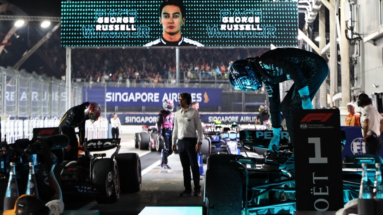 F1: Russell wins in Singapore, McLaren seal constructors’ title