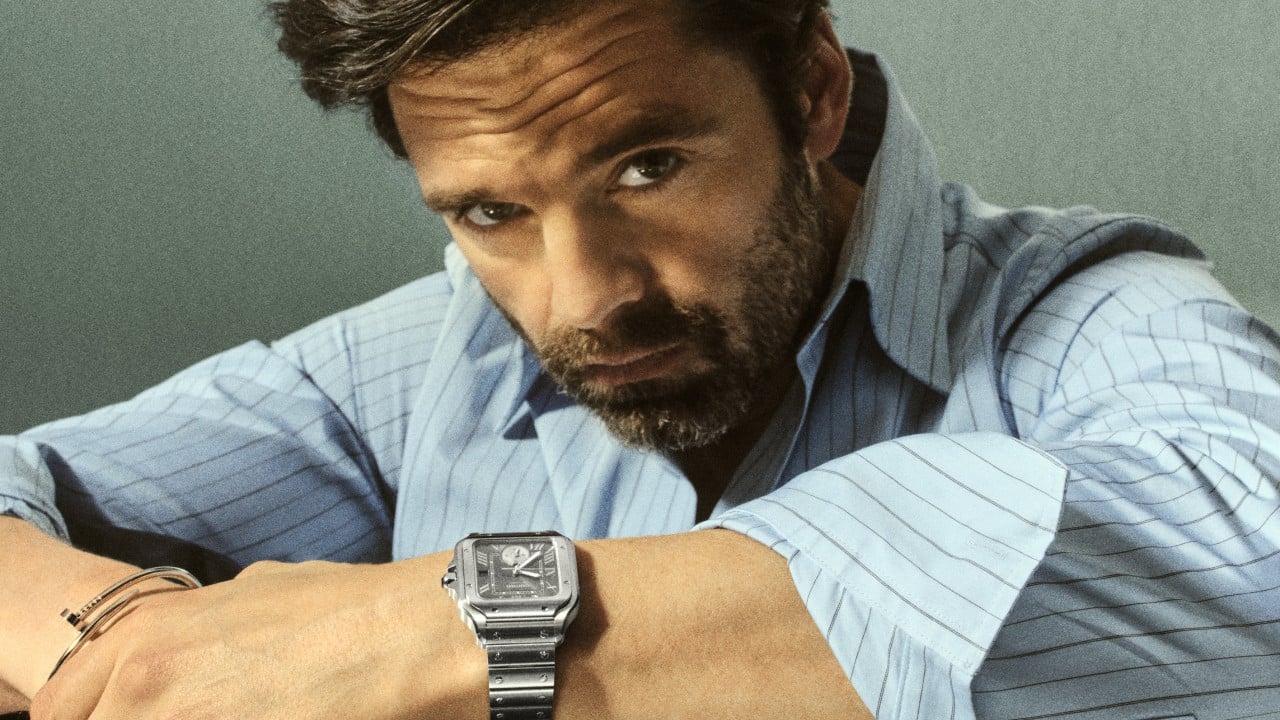 Timeless and effortless: Sebastian Stan unveils 2 new Santos de Cartiers