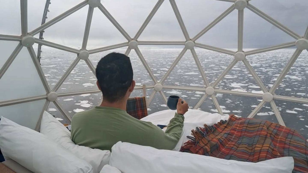 ‘Unreal’: spend a night in a glass igloo atop an Arctic cruise ship at sea