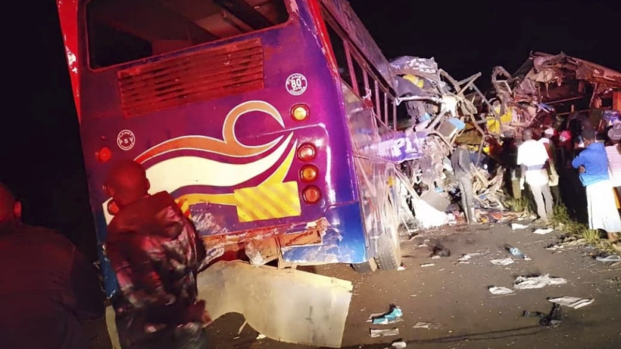 ‘Head-on’ bus collision kills at least 46 in Uganda