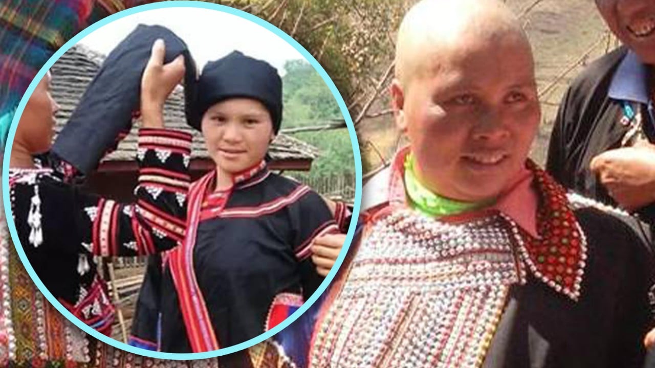 Why China Lahu women shave heads on wedding day; locals drown pigs during mourning