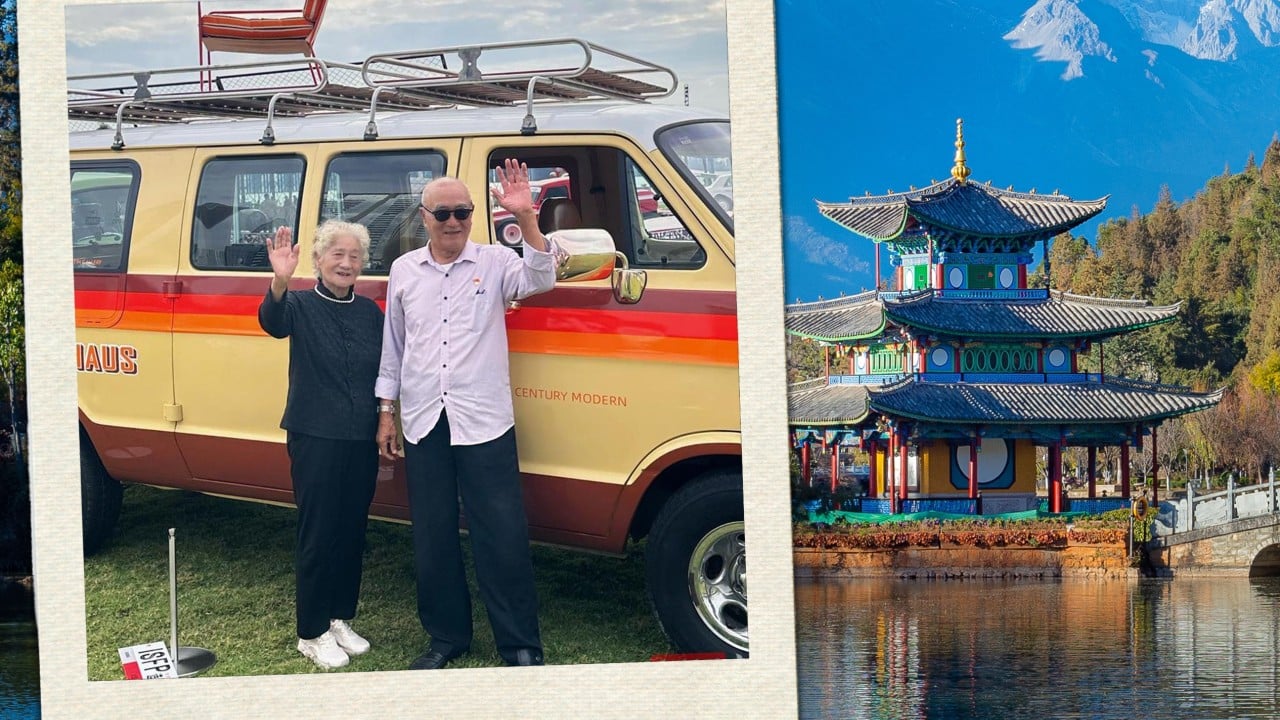 ‘Battlefield training’: ex soldier, 90, travels across China in van with wife, 86