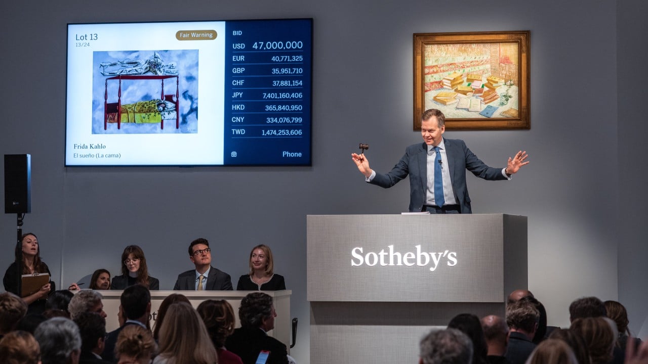 Frida Kahlo’s self-portrait breaks auction record for female artists