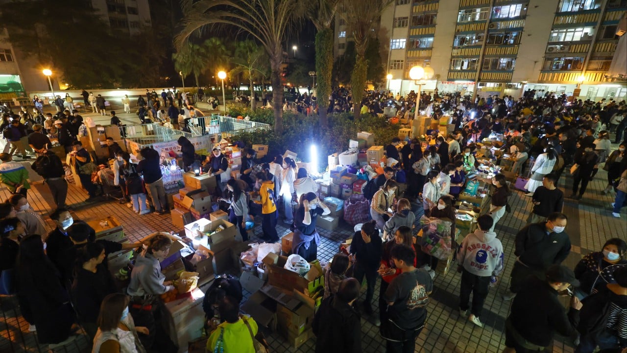 ‘With you in hour of need’: volunteers rally to help Hong Kong fire displaced