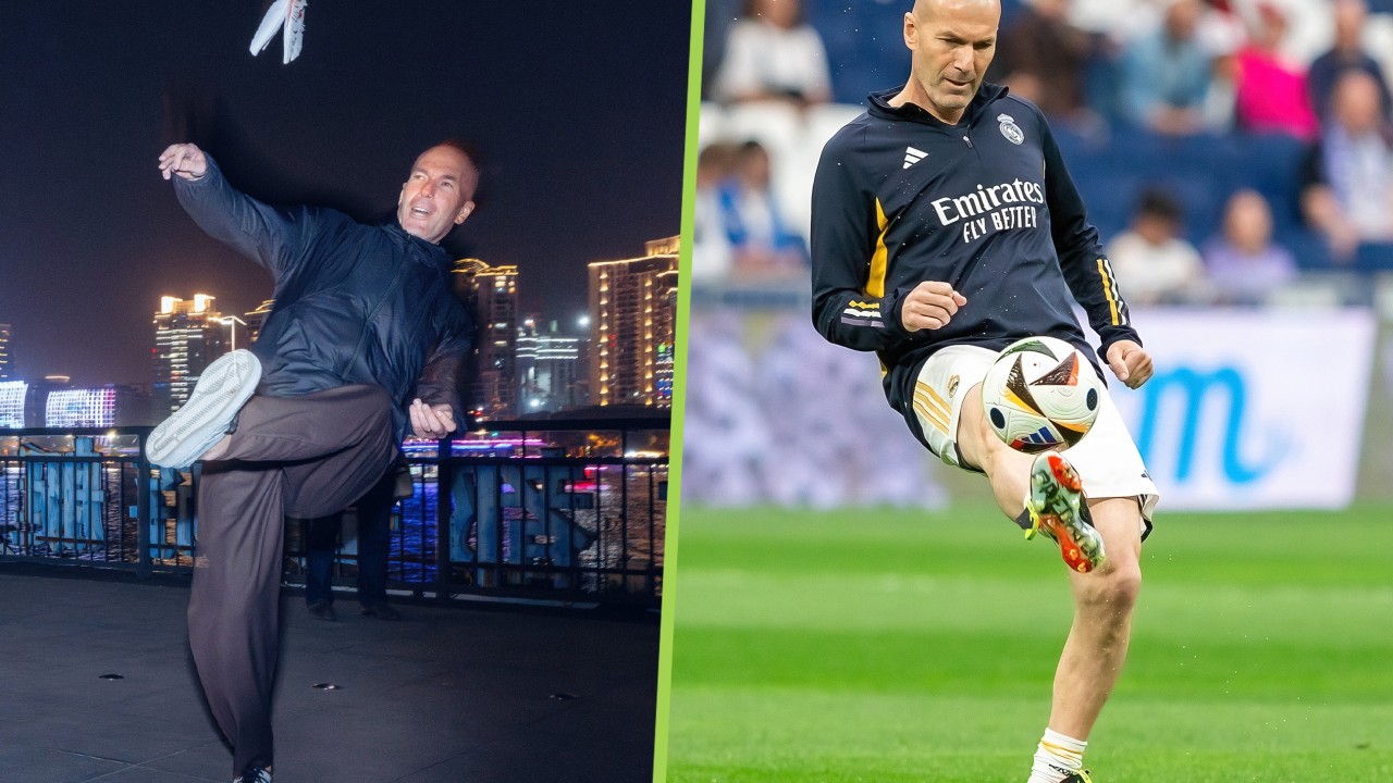 Football Legend Zinedine Zidane Plays Street Shuttlecock with Shanghai Locals
