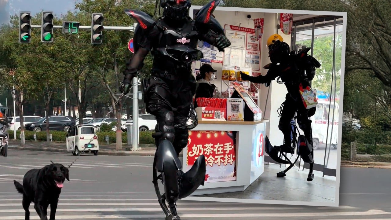China eatery owner wears mecha suit to deliver food, dubbed ‘Iron Man’ courier by netizens