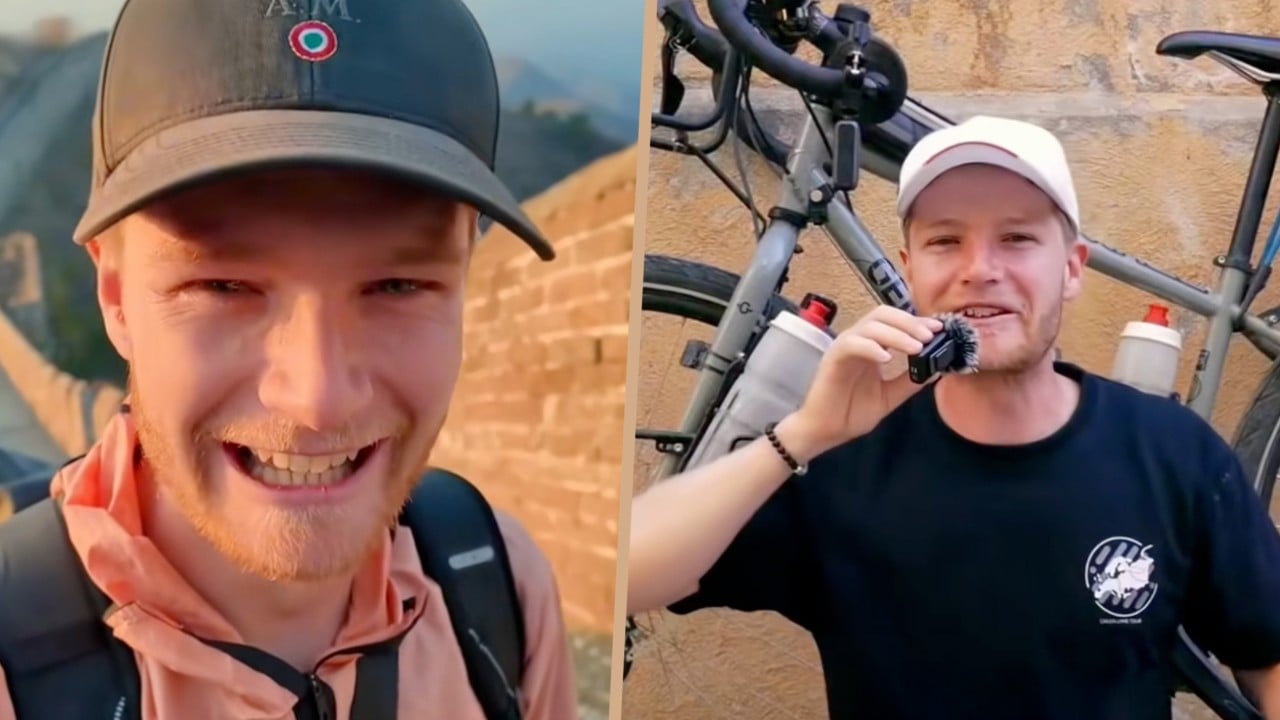 Frenchman cycles 18,000km from hometown to China to support other Lyme disease patients