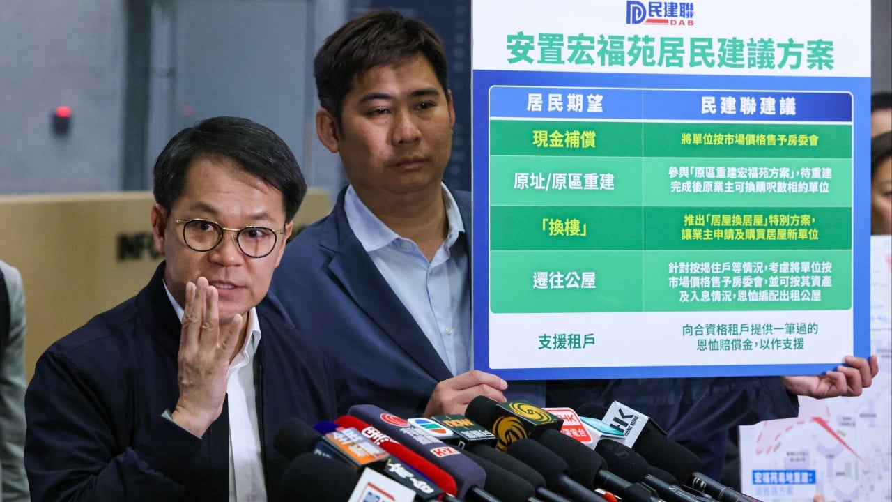 Hong Kong’s DAB proposes 5 relief measures for residents displaced by fire