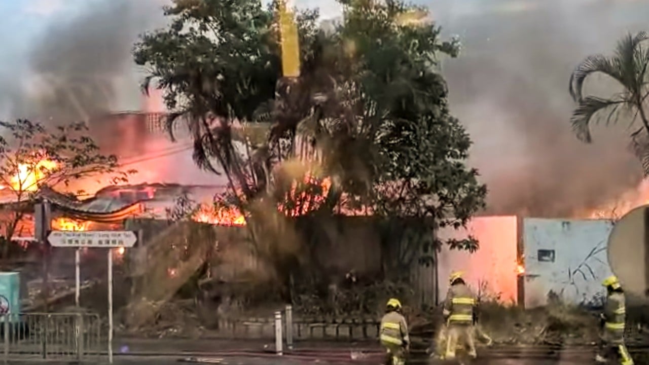 More than 30 people evacuated after warehouse catches fire in Hong Kong
